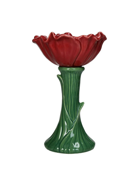 Red Poppy Flower Vase