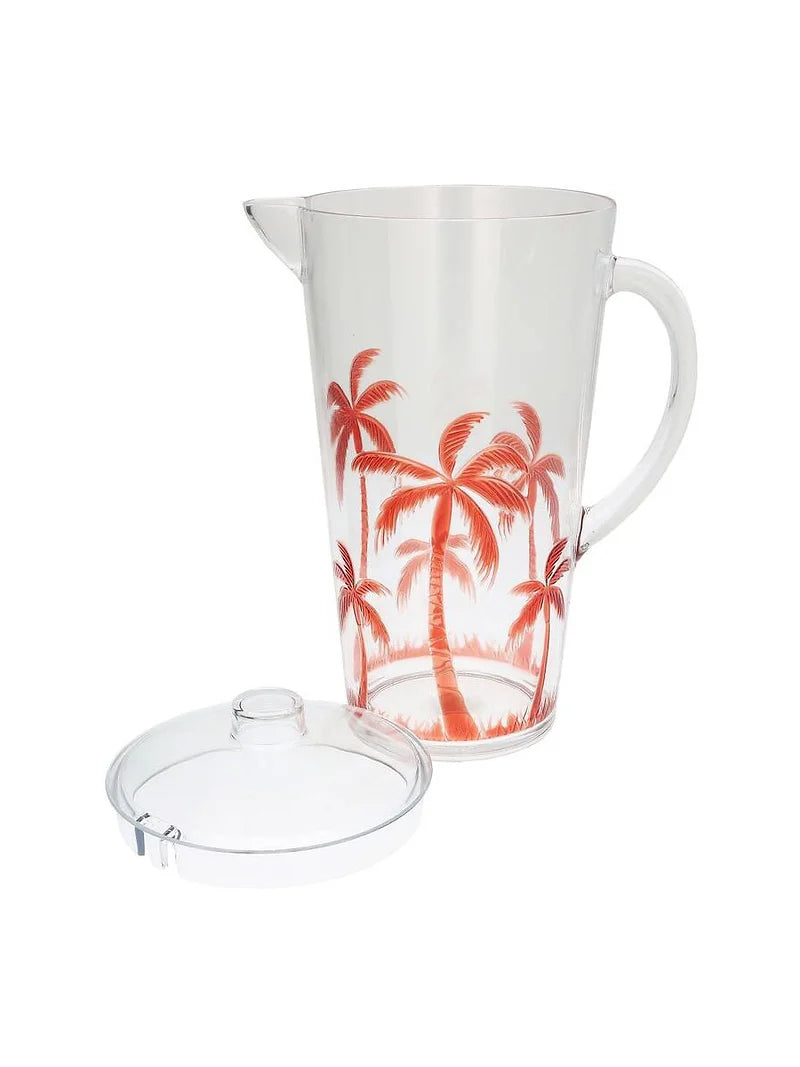 Orange Palm Tree Acrylic Pitcher