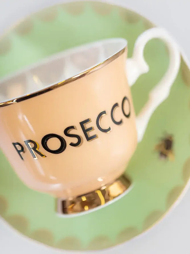 Prosecco Teacup and Saucer