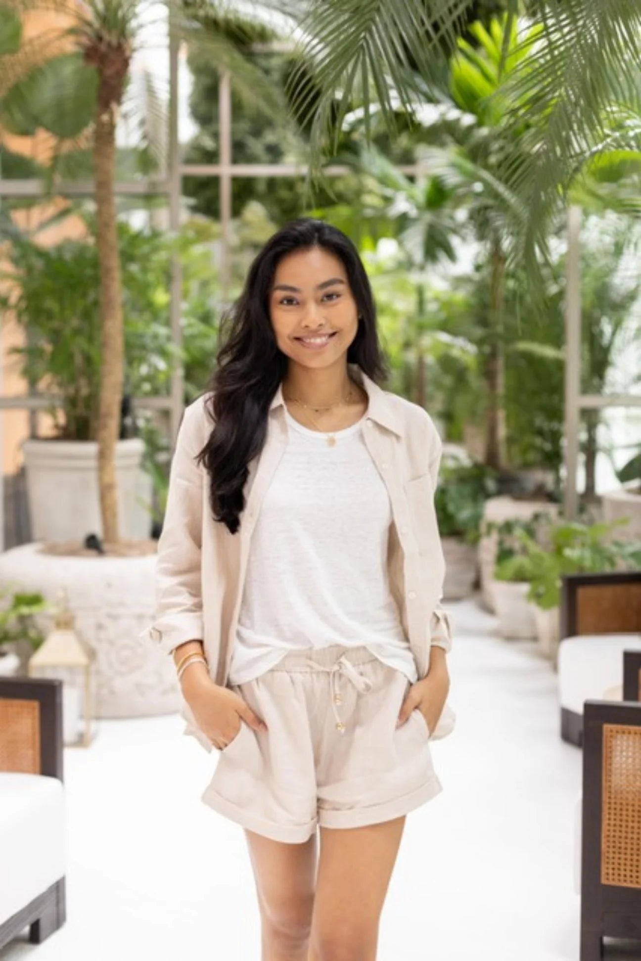 Classic Linen Shirt in Oat