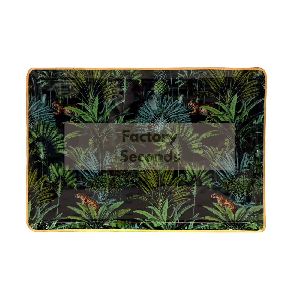 Metal Rectangular Tray - Amazonia Night (Seconds)