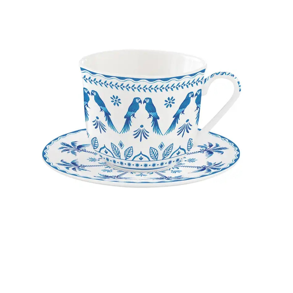Cup and Saucer 370 ML Exotic Vibes Blue