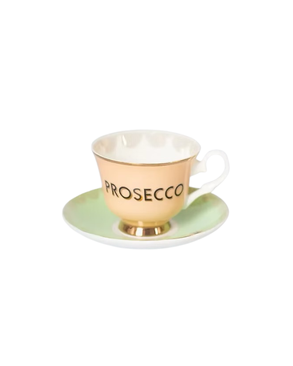 Prosecco Teacup and Saucer