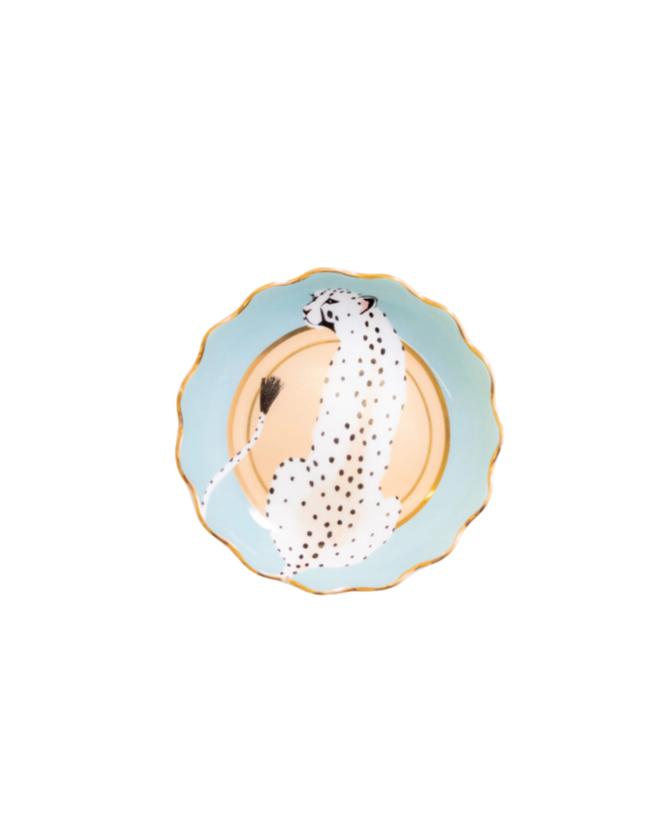 Cheetah Round Trinket Dish