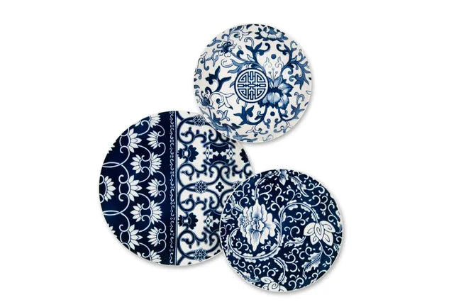 Blue Silk 18-Piece Dinnerware Set
