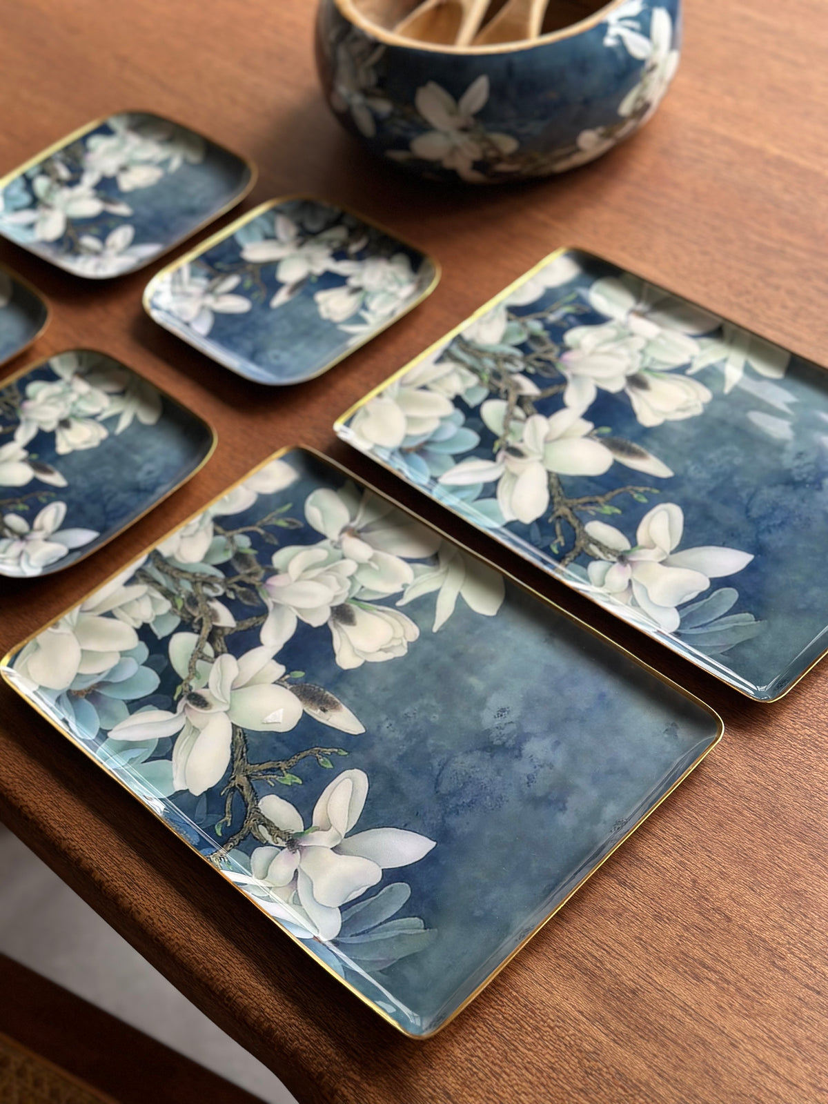 Metal Rectangle Platter - Ceylon Dusk