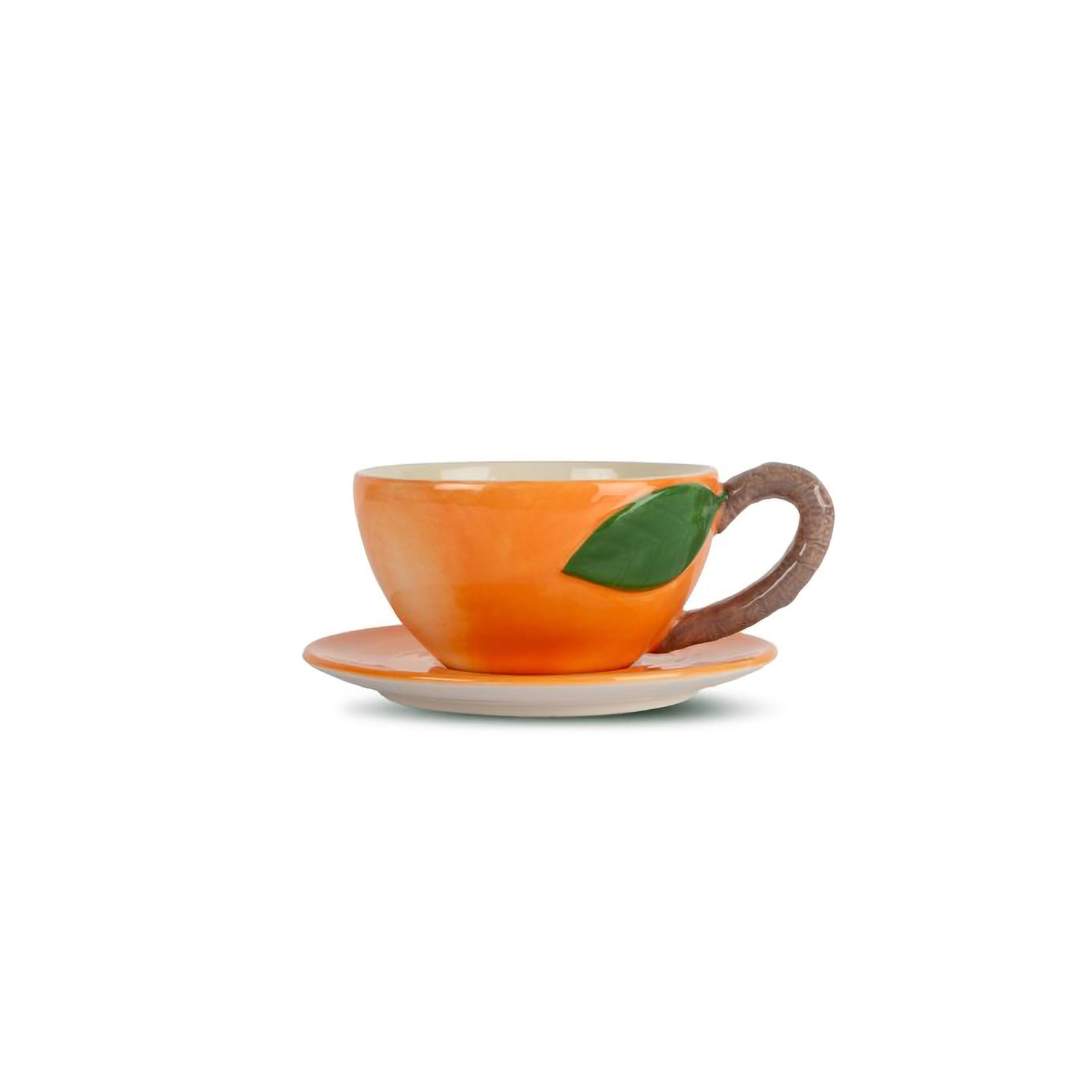 Peach Cup & Saucer