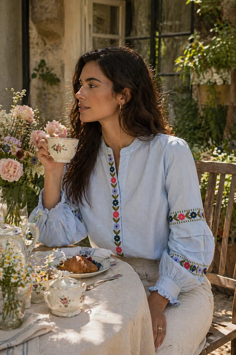 Bluebell Embroidery Blouse