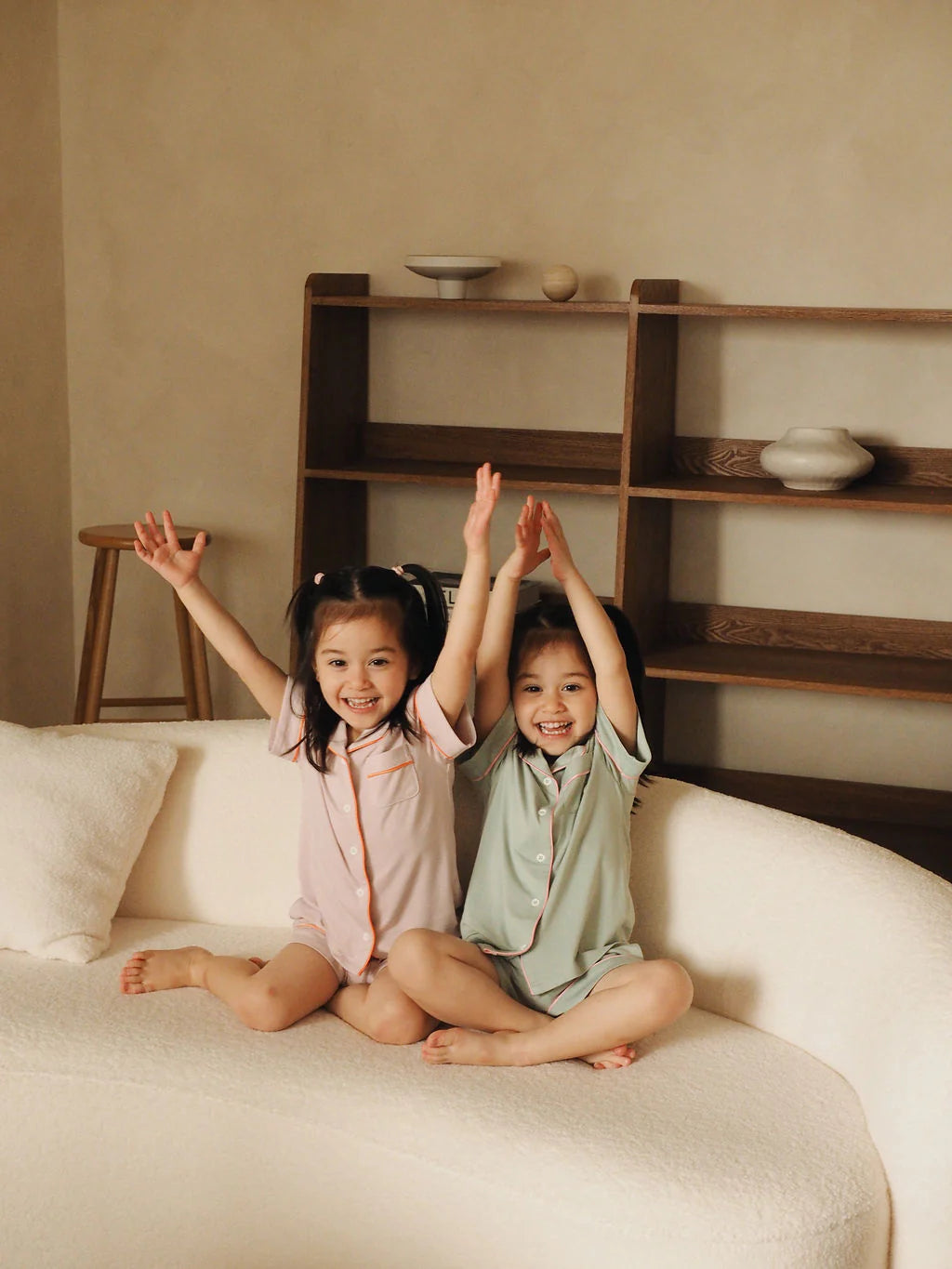 MINI SIGNATURE PYJAMAS SET IN SPRING GREEN