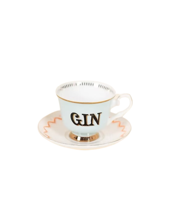 Gin Teacup and Saucer