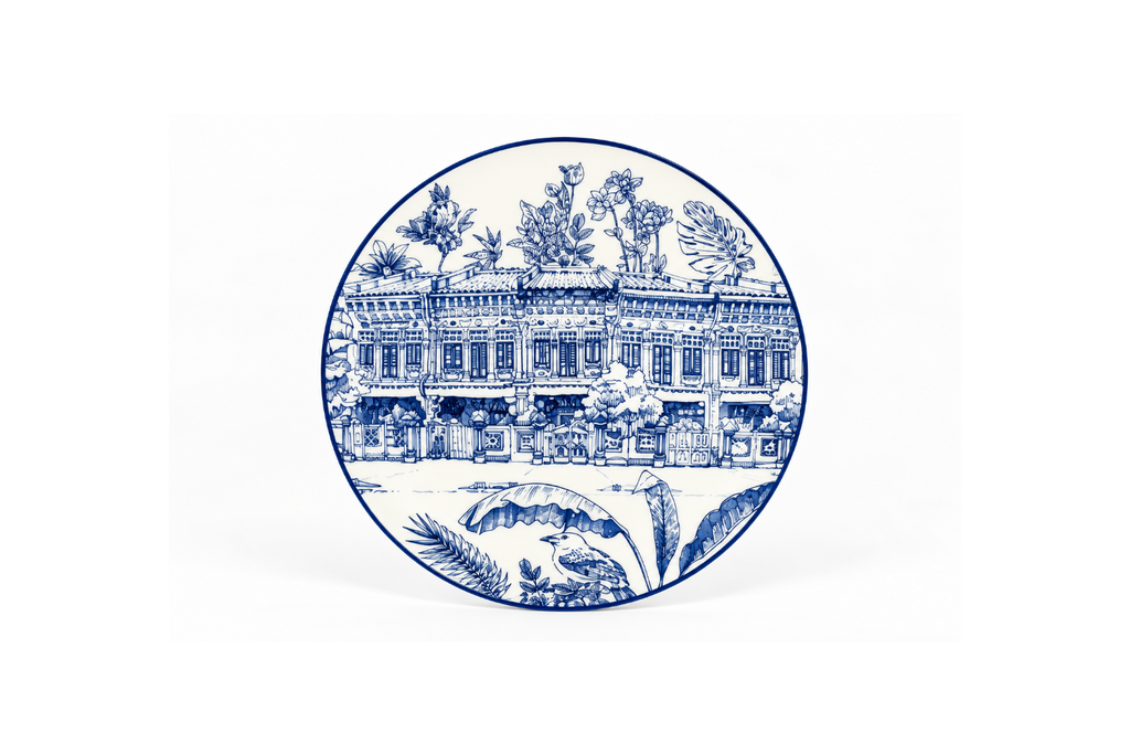 Singapore Themed Round Plates - Koon Seng
