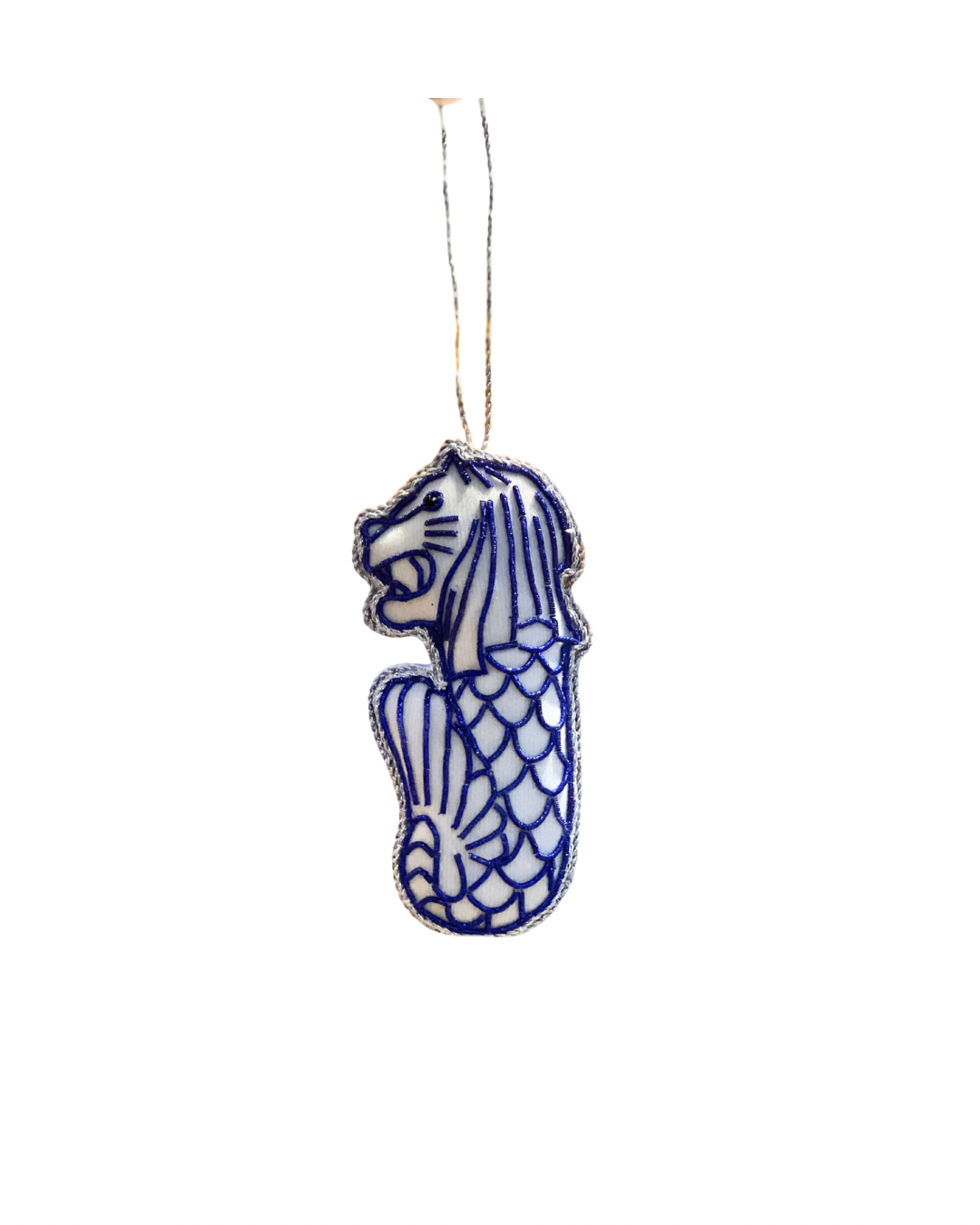 Embroidered Merlion Ornament – Silk Walk