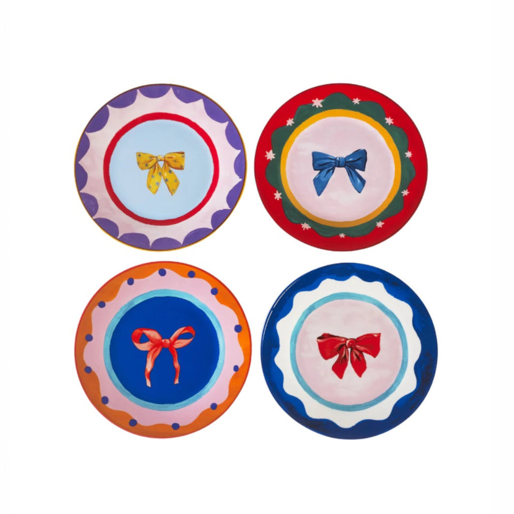 Bow Dessert Plates Set of 4