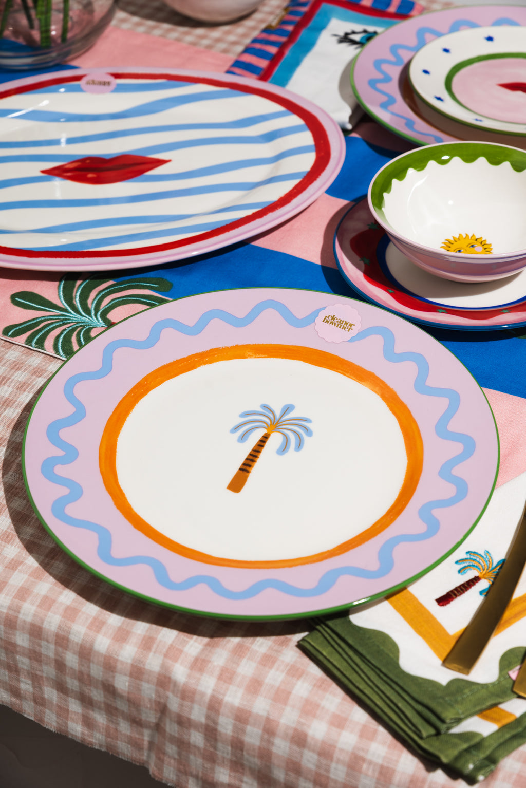 Electric Coast Palm Tree Dinner Plate