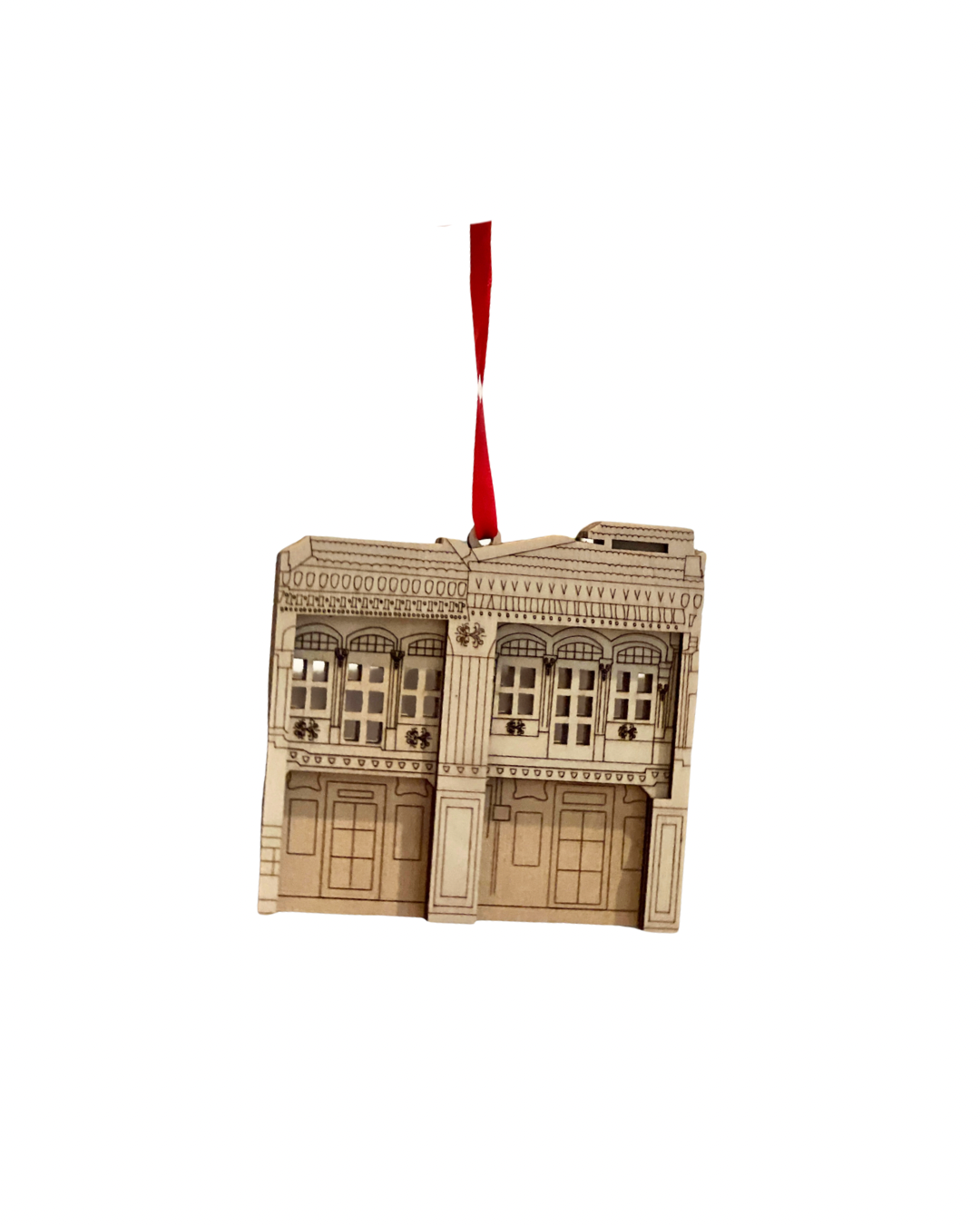 Wooded Shophouse Ornament