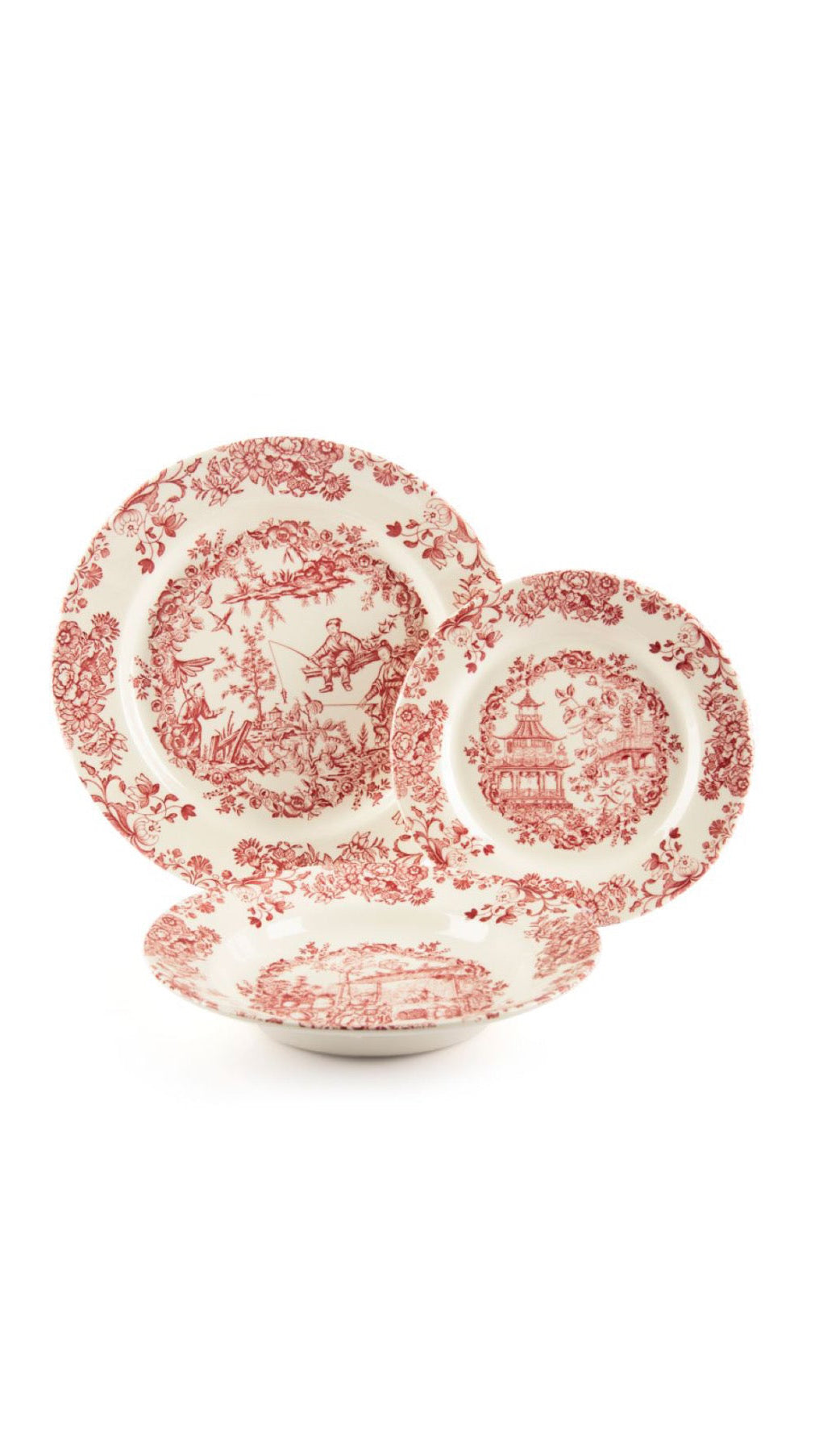Pink Les Voyages Plates