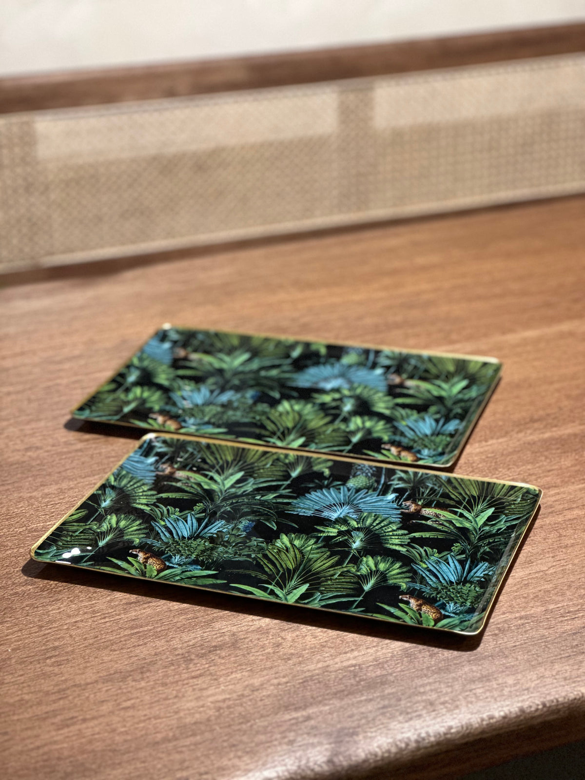 Metal Rectangular Tray - Amazonia Night
