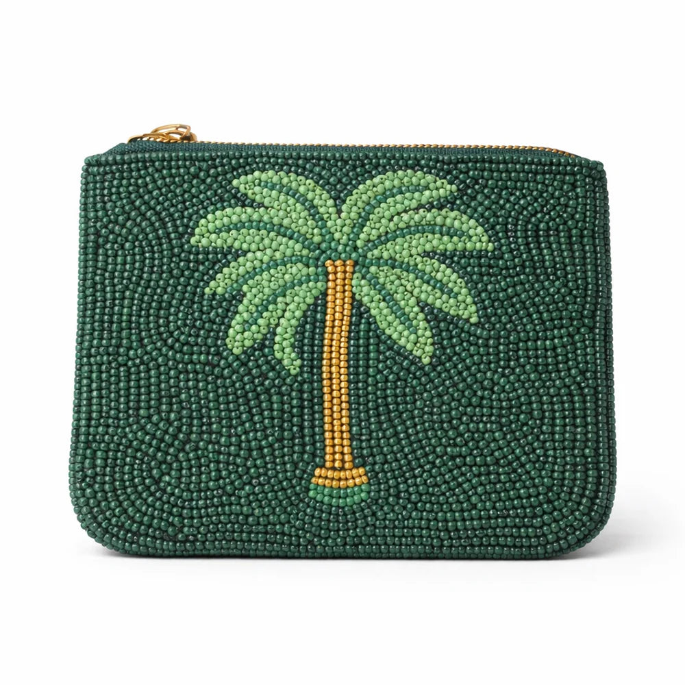 Hand-Embroidered Beaded Coin Pouch