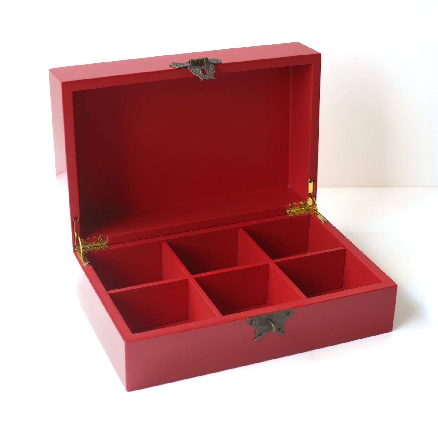 Red Lacquer Jewellery Box - Red Shophouses