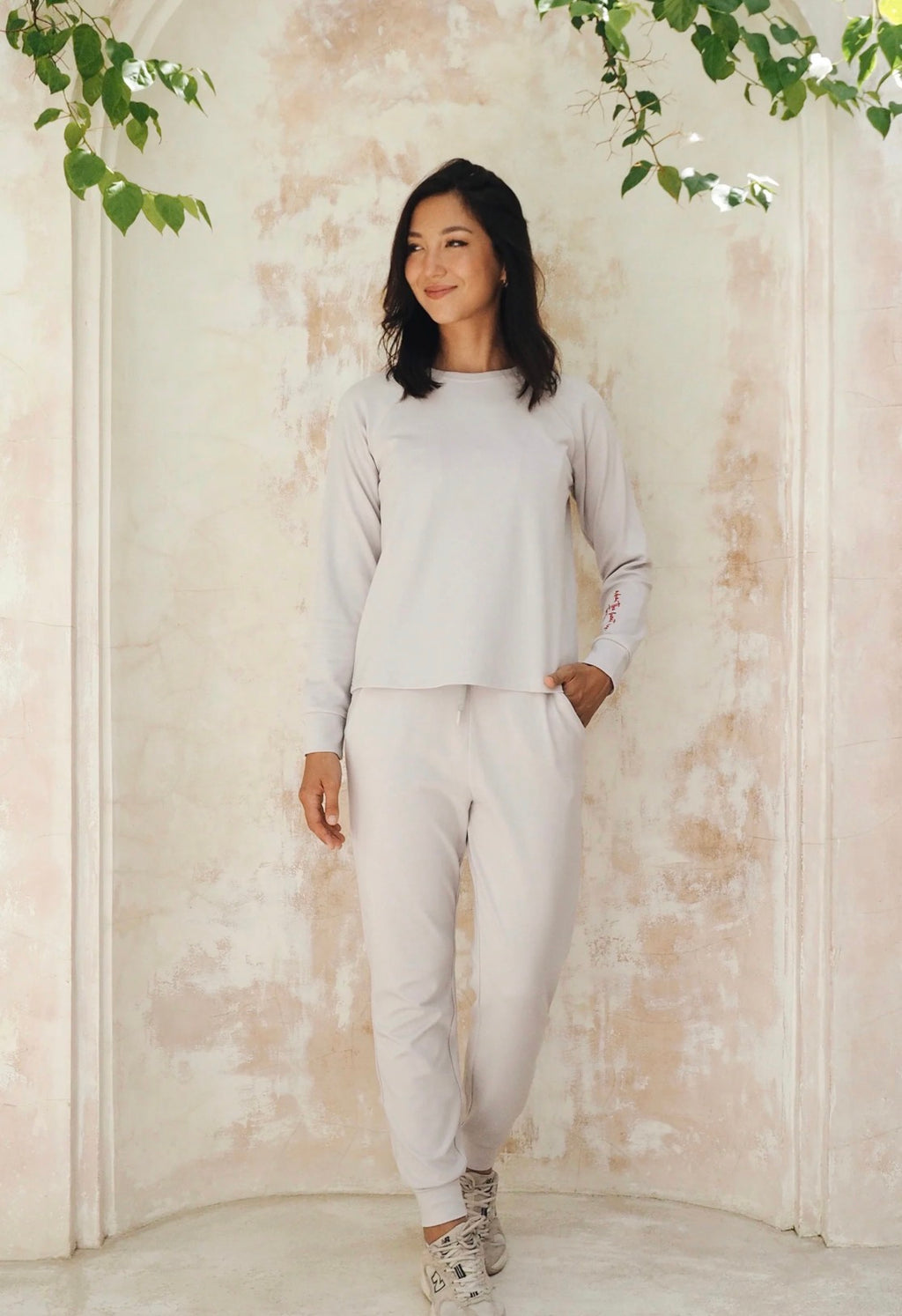 AirMode Jogger Set in Cloud Grey Heart