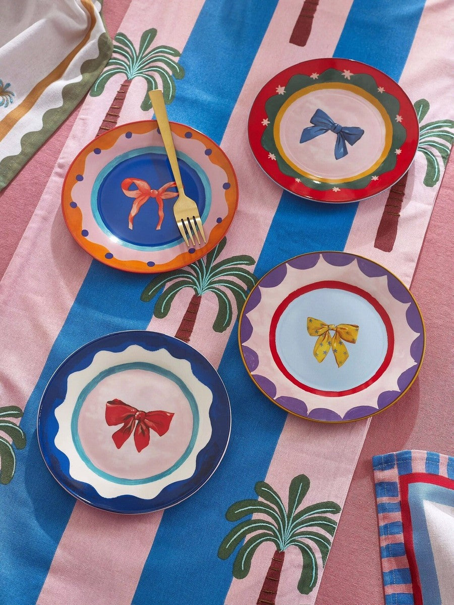 Bow Dessert Plates Set of 4