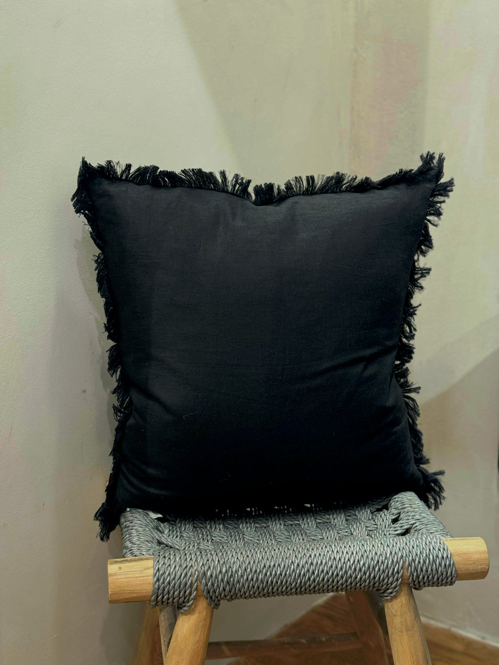 Midnight Forest Fringed Cushion