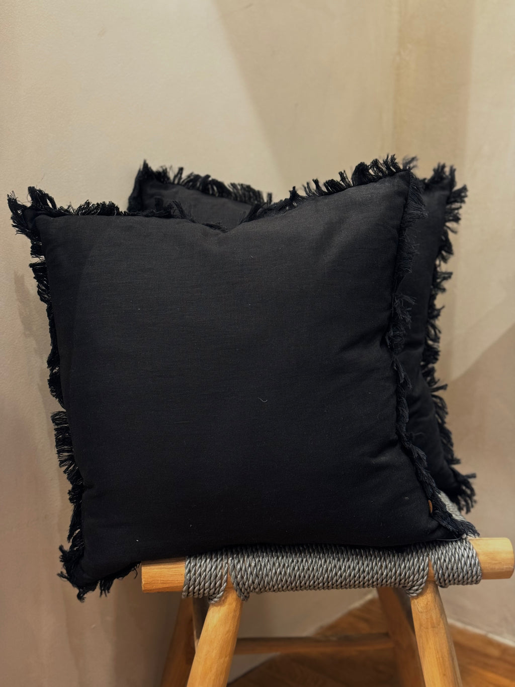 Midnight Forest Fringed Cushion