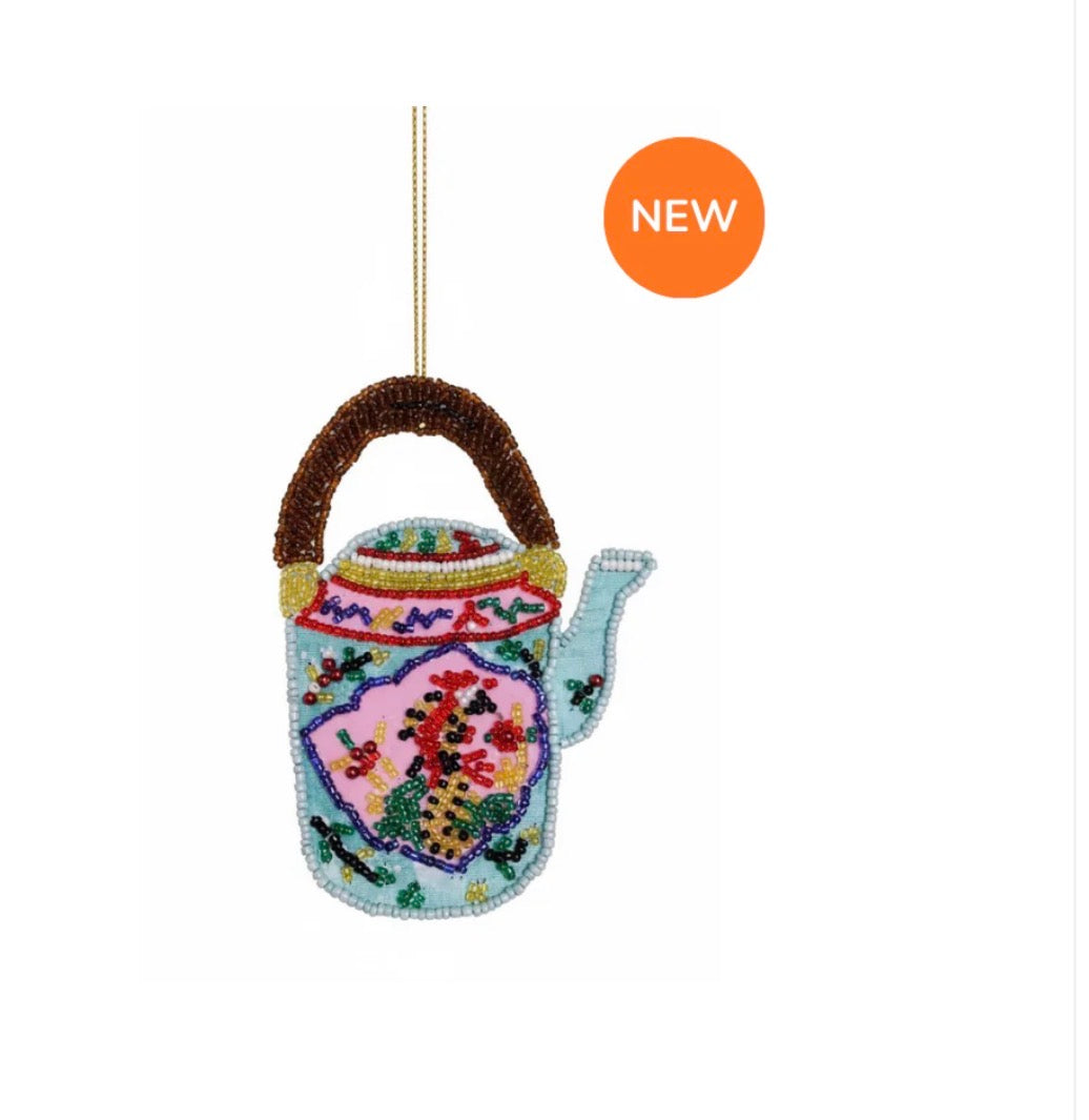 Embroidered Peranakan Teapot Ornament