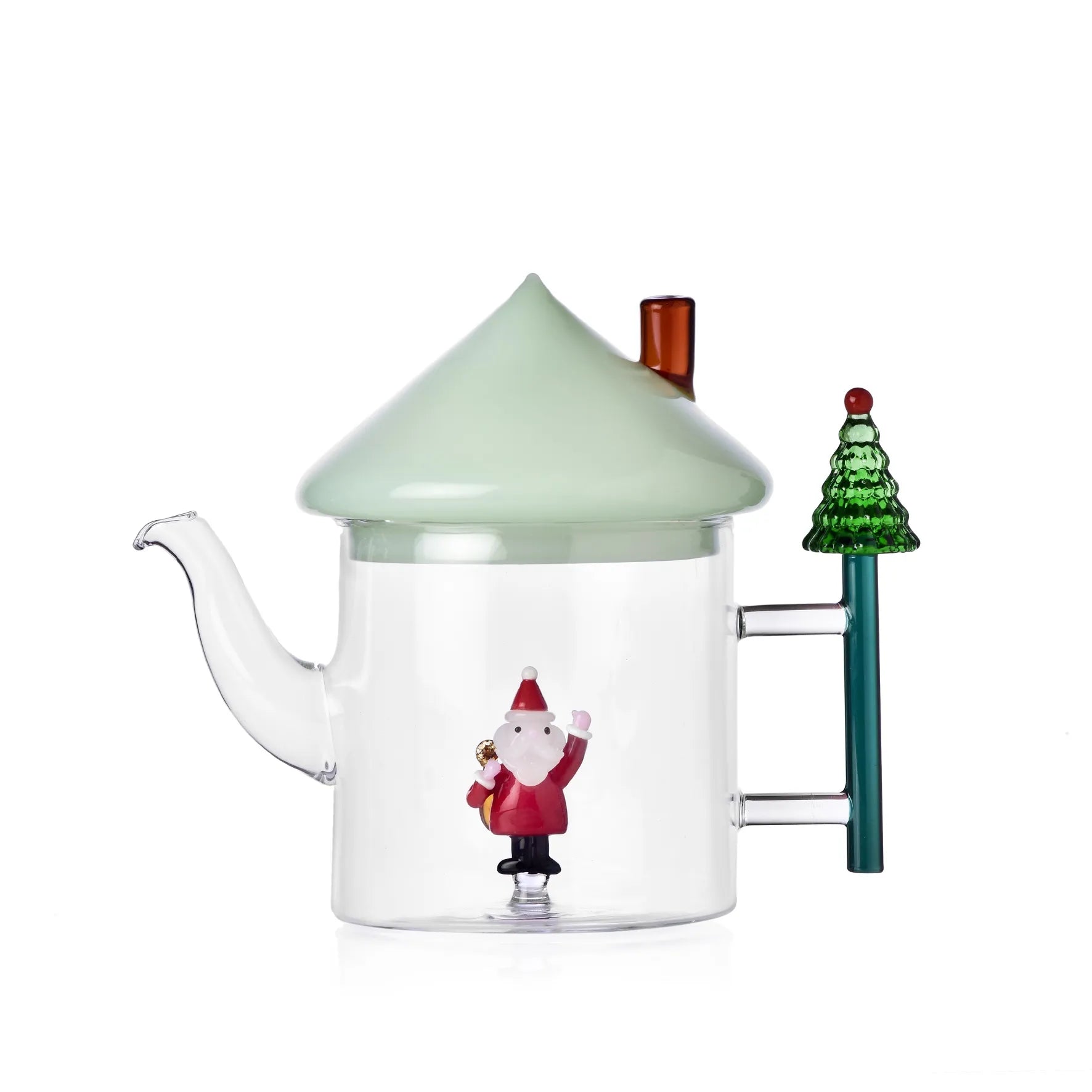 Santa Claus Green Lid Teapot