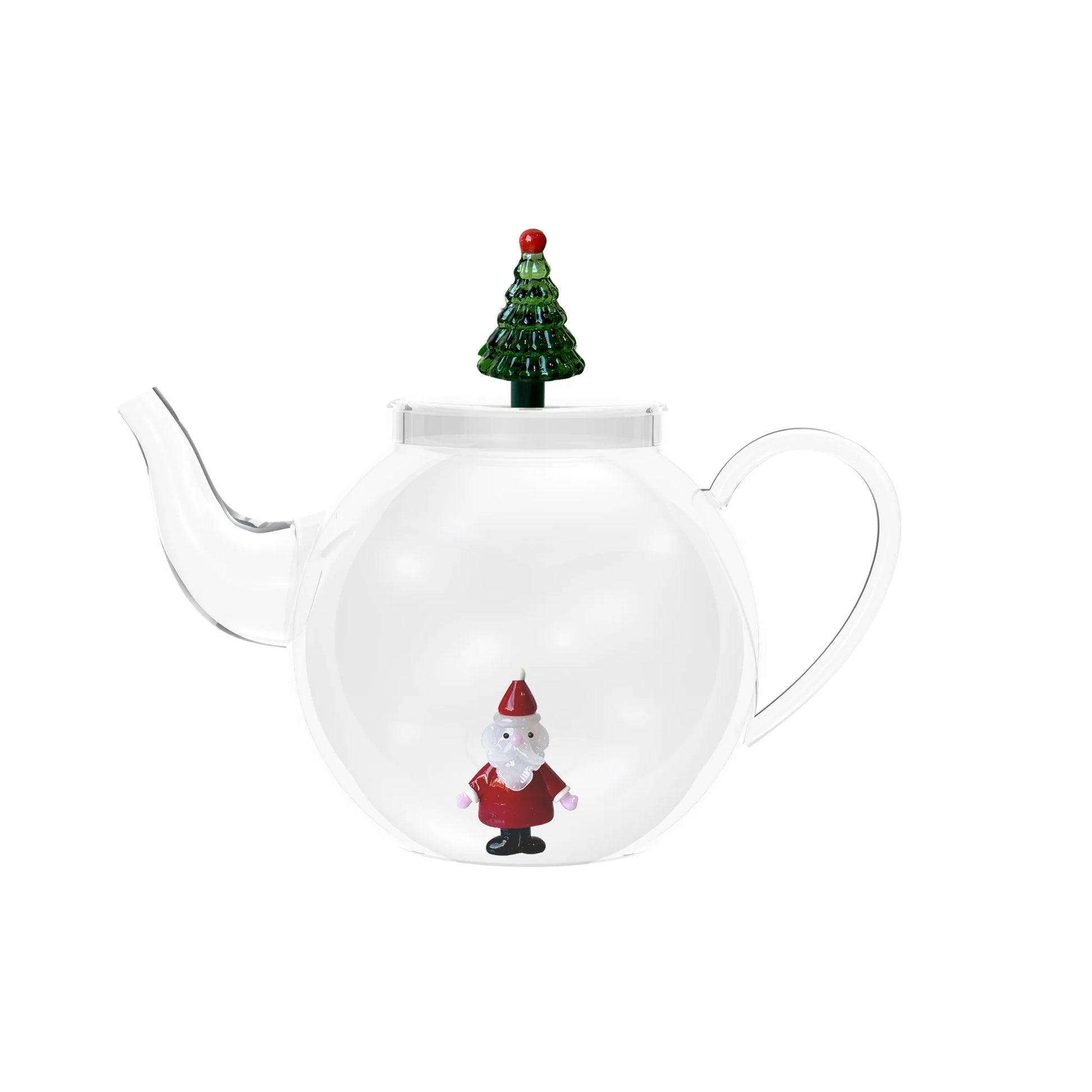 Santa Claus Christmas Tree Lid Teapot