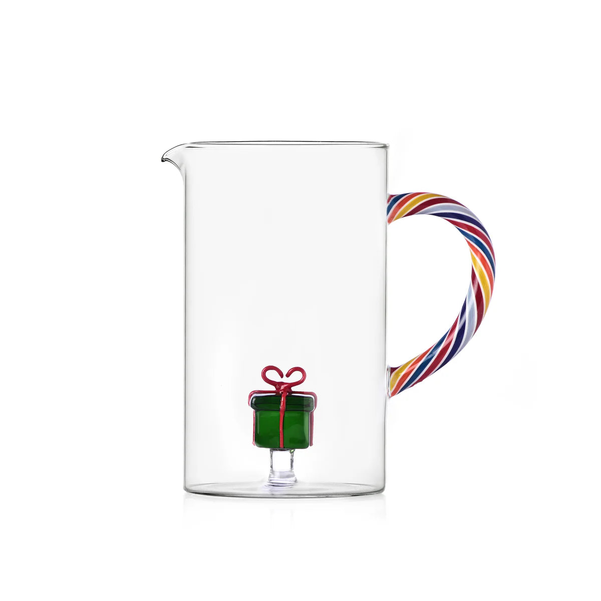 Jug With Coloured Handle and Green Gift