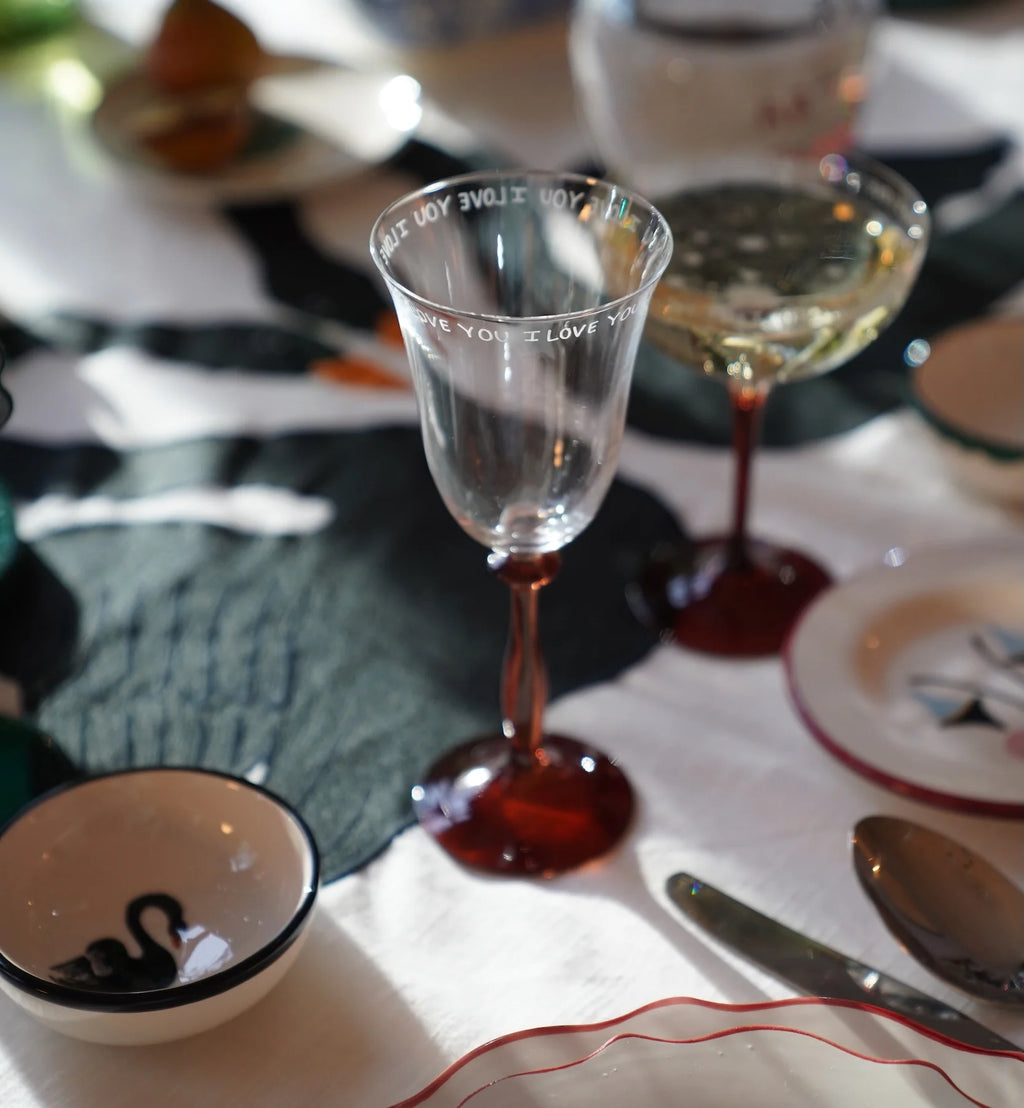 I Love You Wine Glass