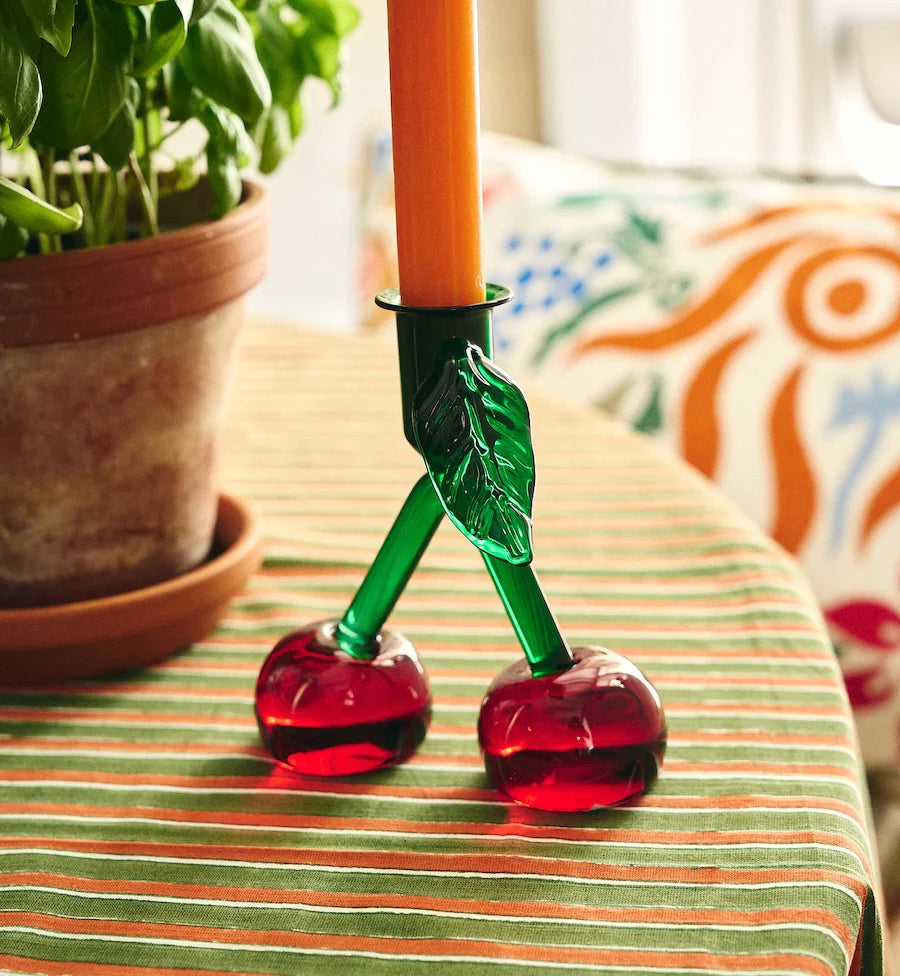 CHERRY CANDLE HOLDER