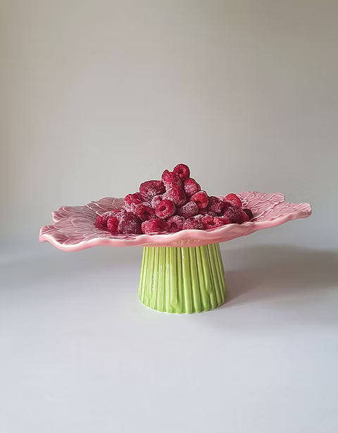 Maria Flor Cake Stand, Dahlia Rosa
