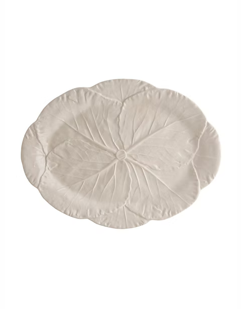 Cabbage Oval Platter Off-White 43 cm