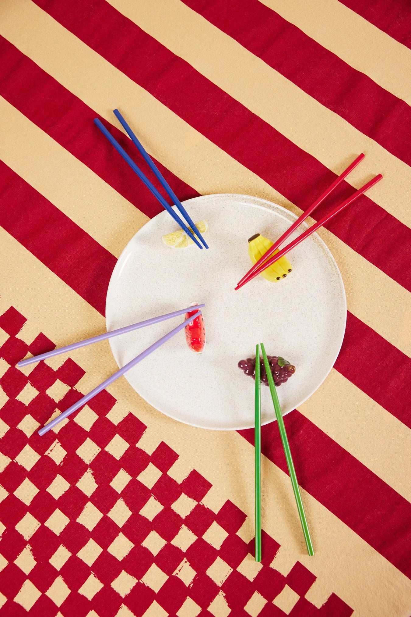 Chopstick holders Fruits Set of 4