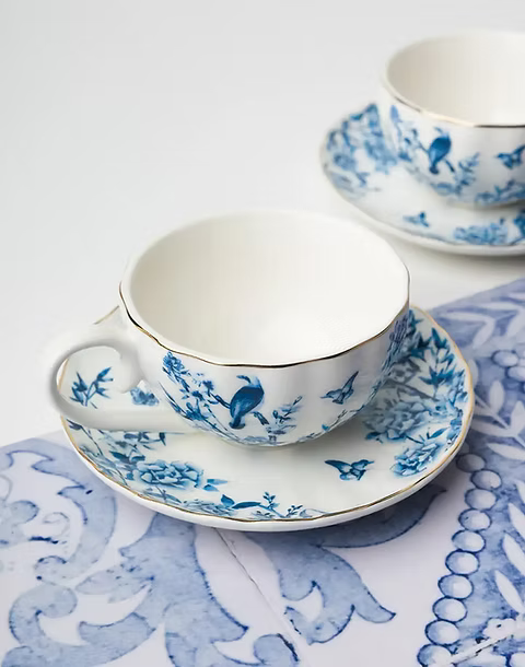Set of 2 Cups with Saucers 100 ml Paradise Garden