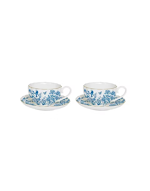 Set of 2 Cups with Saucers 100 ml Paradise Garden