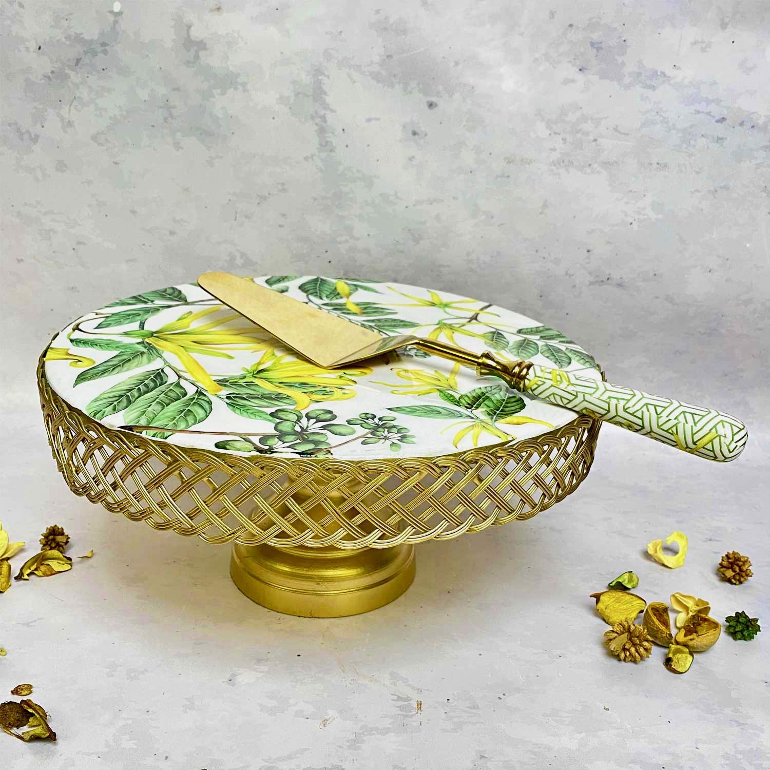 Single Cake Server - Borneo Botanical