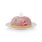 La Majorelle Pink Round Butter Dish