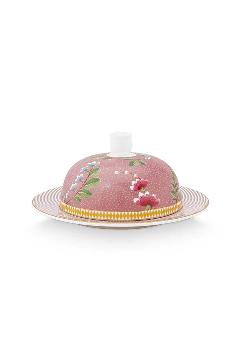 La Majorelle Pink Round Butter Dish
