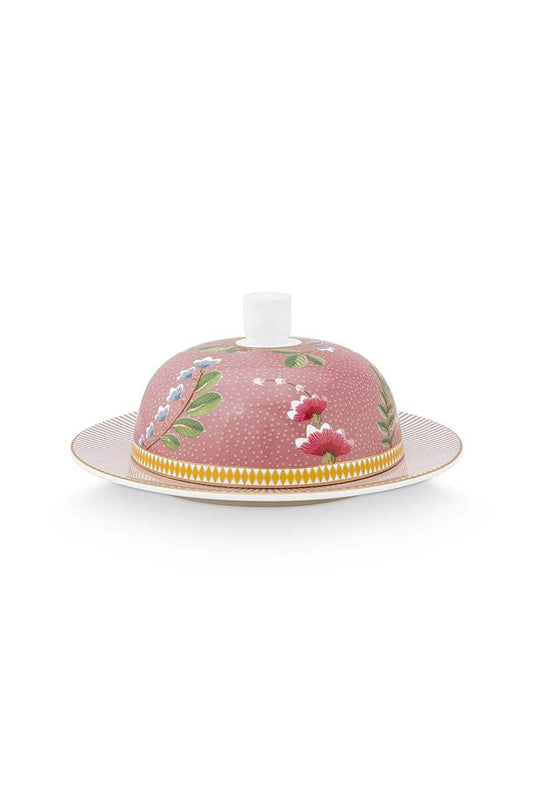 La Majorelle Pink Round Butter Dish