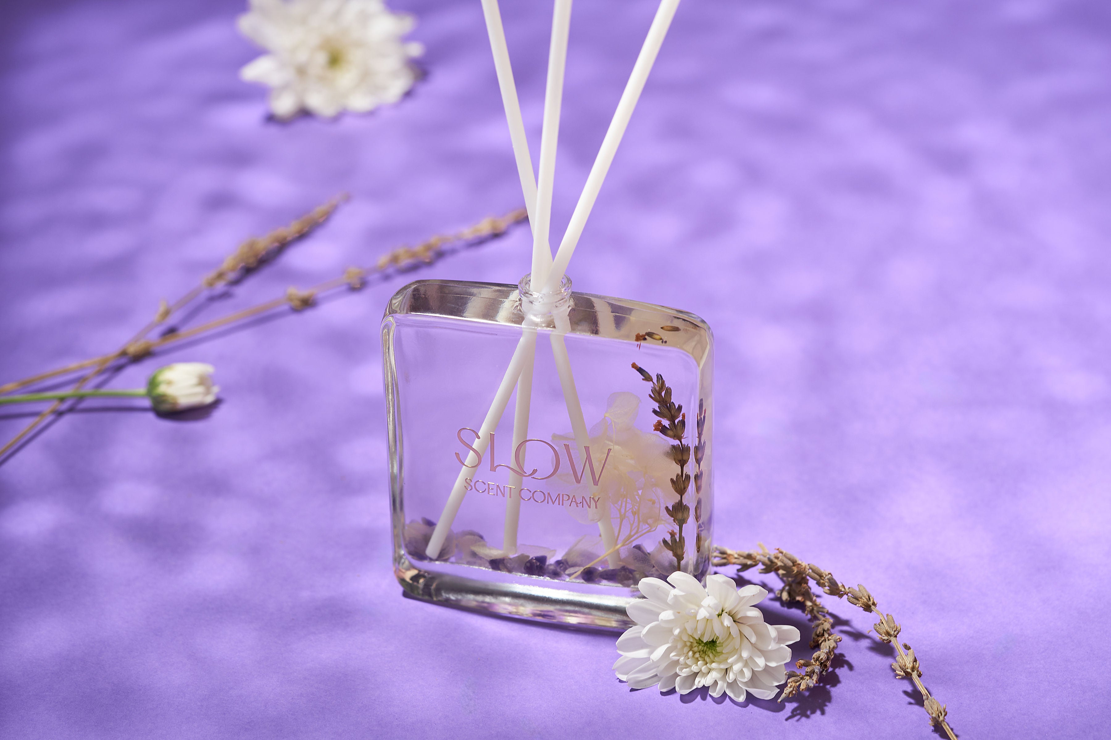 Lavender White Tea Crystal Reed Diffuser – Silk Walk
