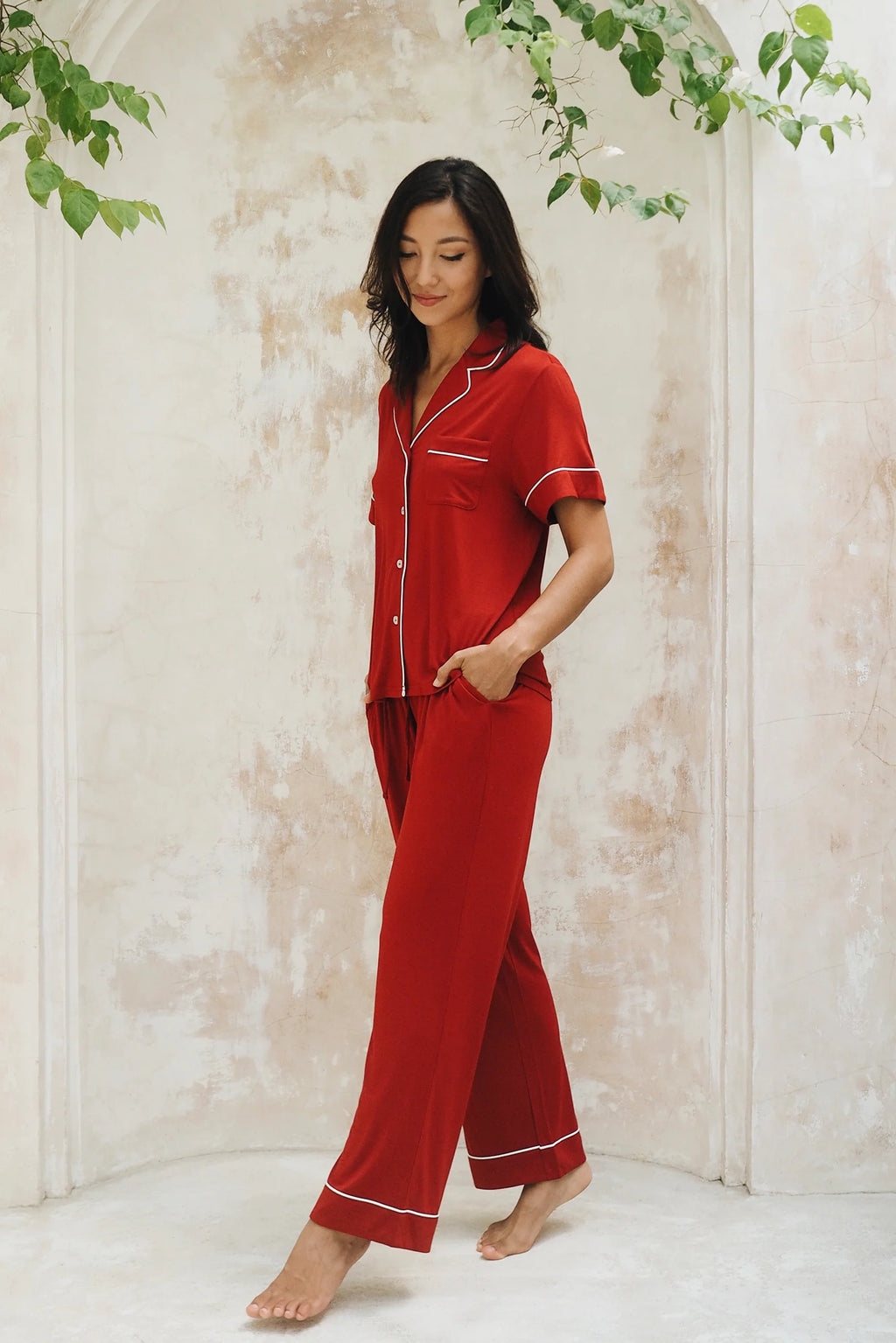 Signature Pants Set in Merah Putih