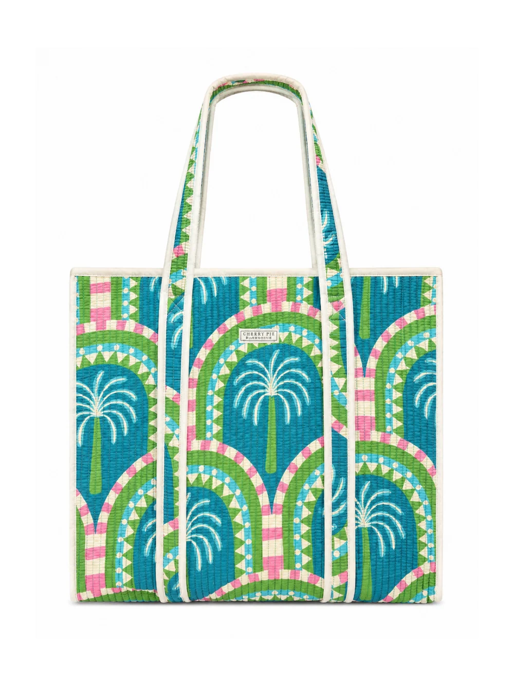 Palm Springs Quilted Cotton Tote Bag