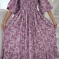 Renee Puff Sleeve - Lilac Floral