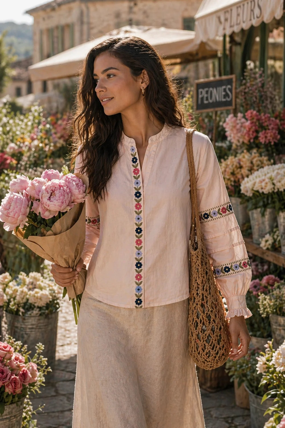 Rose Embroidery Blouse