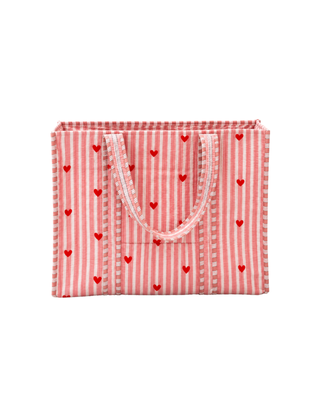 Hearts Quilted Tote Bag