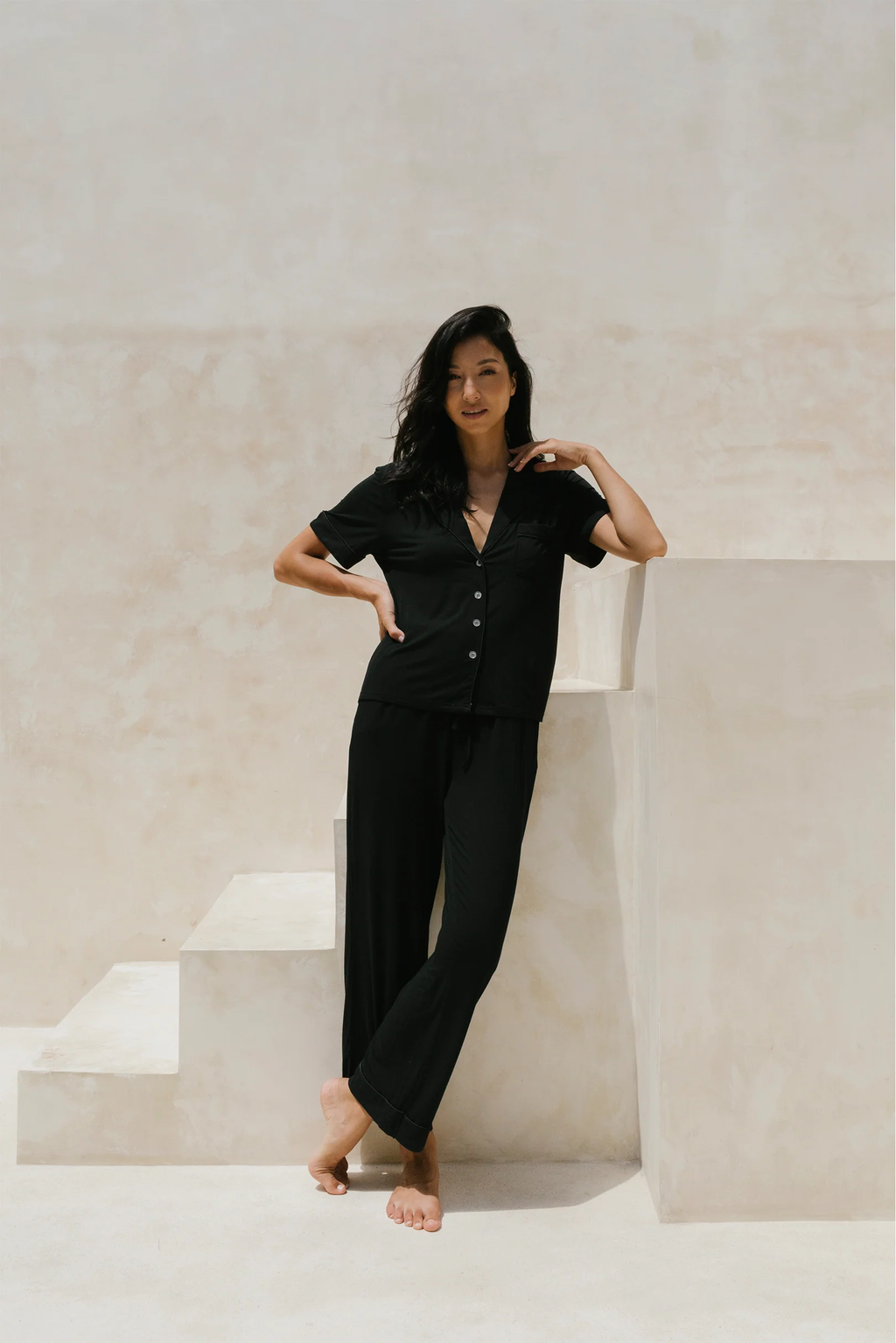 Signature Pants Set in Noir