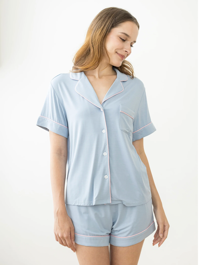 Signature Pyjamas Set in Powder Blue